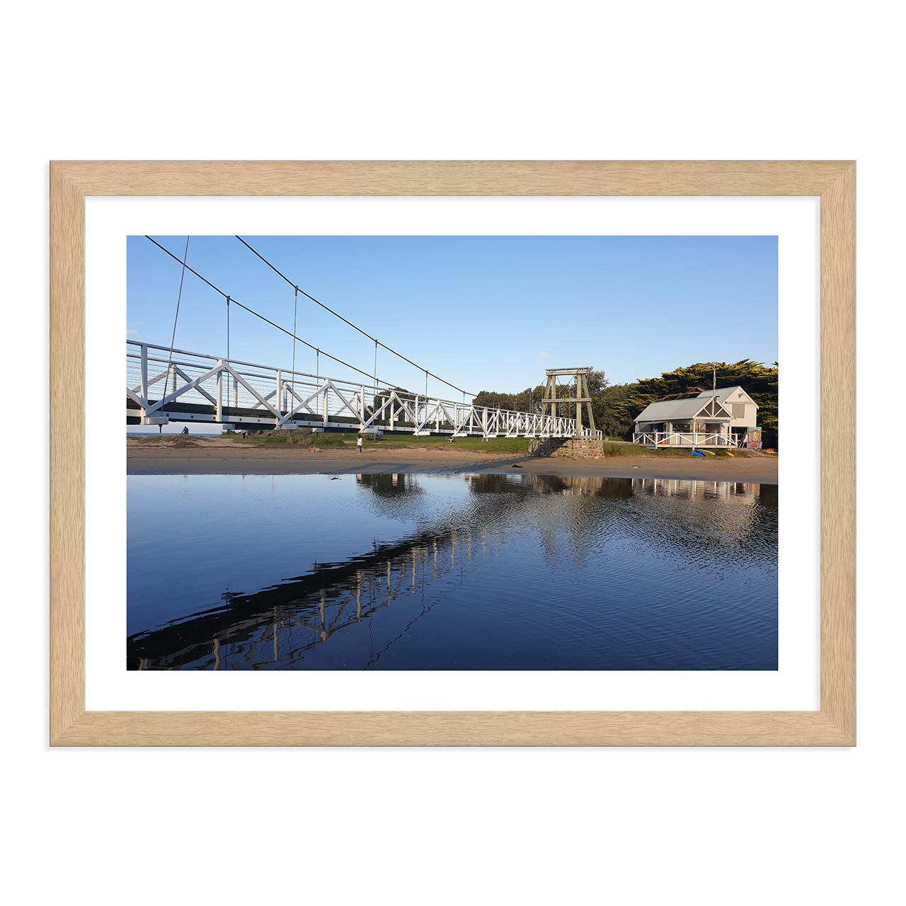 Lorne Swing Bridge Framed Print