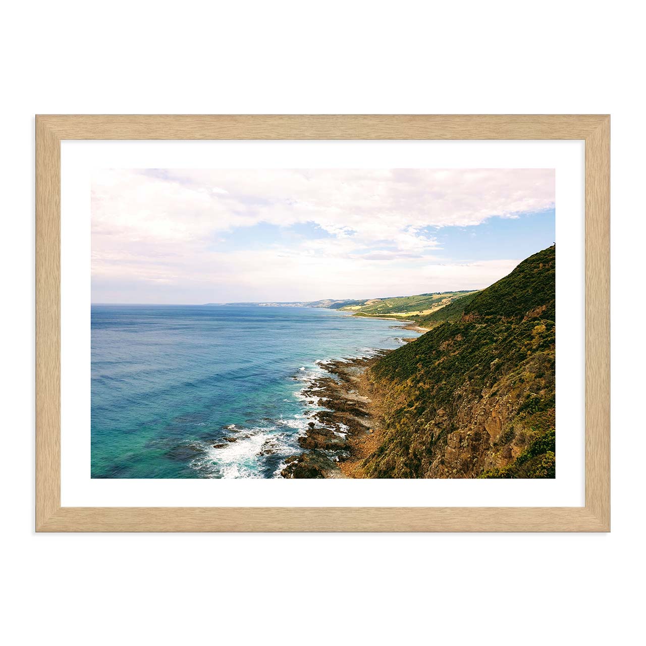 Lorne Panoramic Coastline Framed Print
