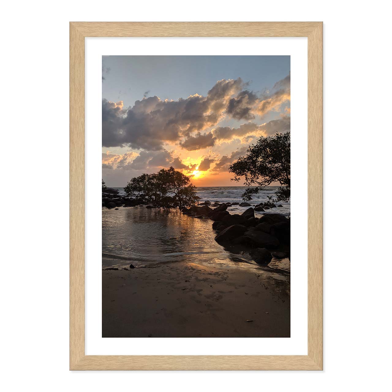 Port Douglas Beach Sunset Framed Print