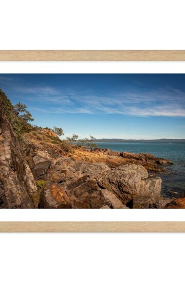 Coastal Cliffs Of Seventeen Seventy: Rugged Landscape Framed Print