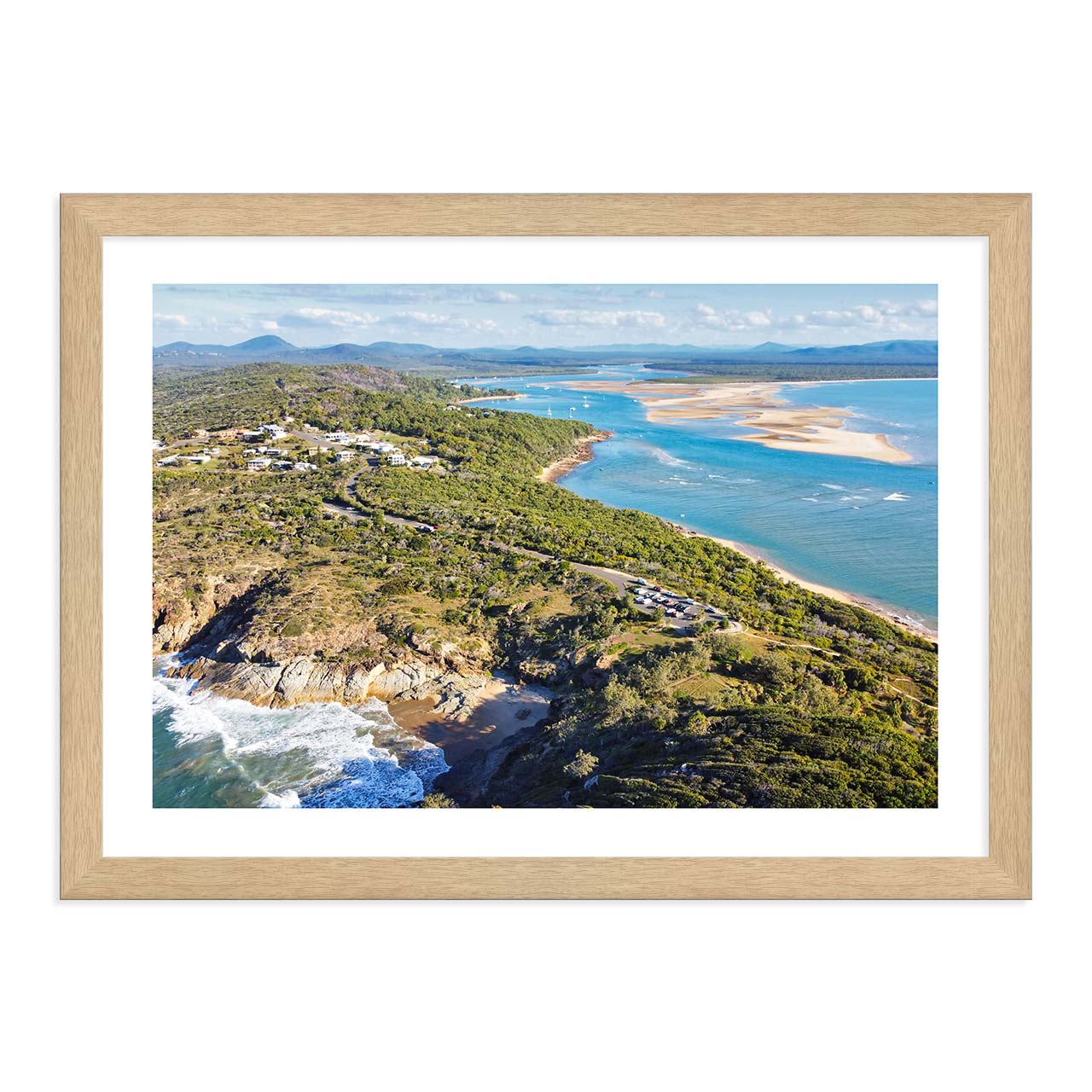 Where Land Meets Sea: Seventeen Seventy Panoramic Framed Print